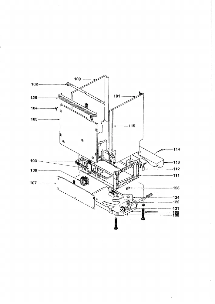Vue éclatée BRANDT DWB031TE1 34JBBRDD6