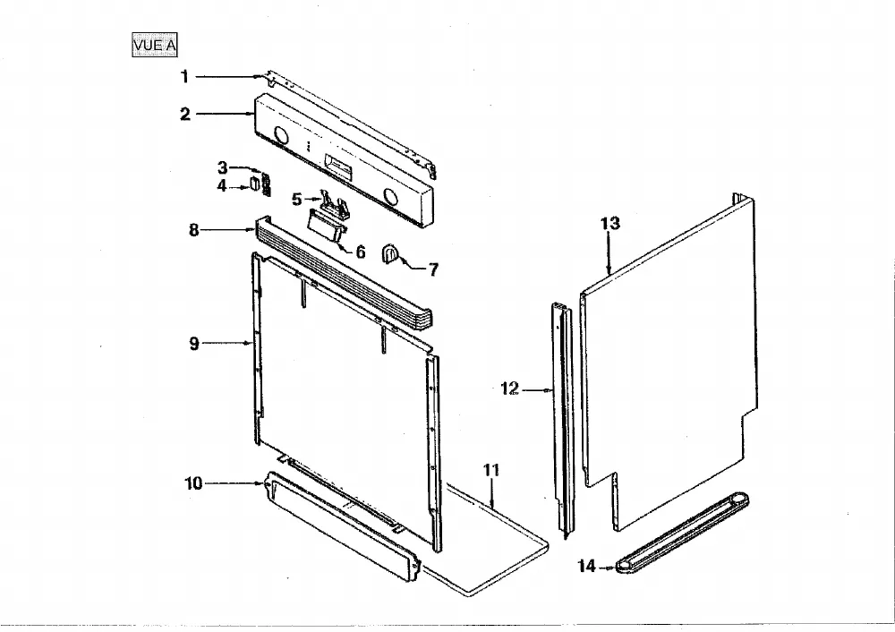 Vue éclatée BRANDT EO1135 871IBRFF1