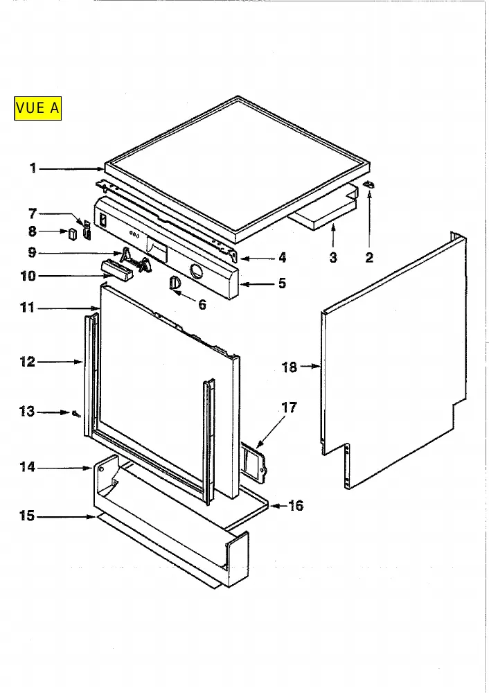 Vue éclatée BRANDT C105HC 12Z2BRFFB