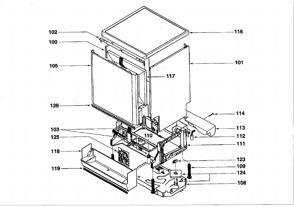 Vue éclatée BRANDT P4510C 30TGBRFFB