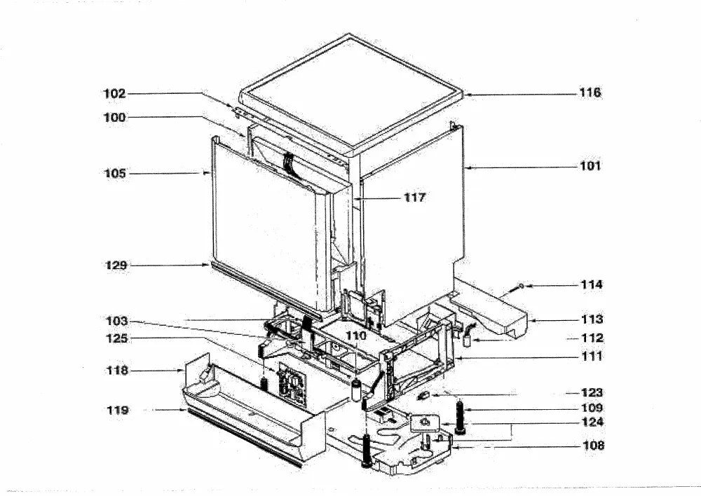 Vue éclatée BRANDT P5490S 30TJBRFFF