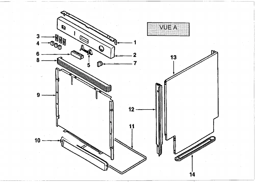 Vue éclatée BRANDT EO360IC 1410BRFFD