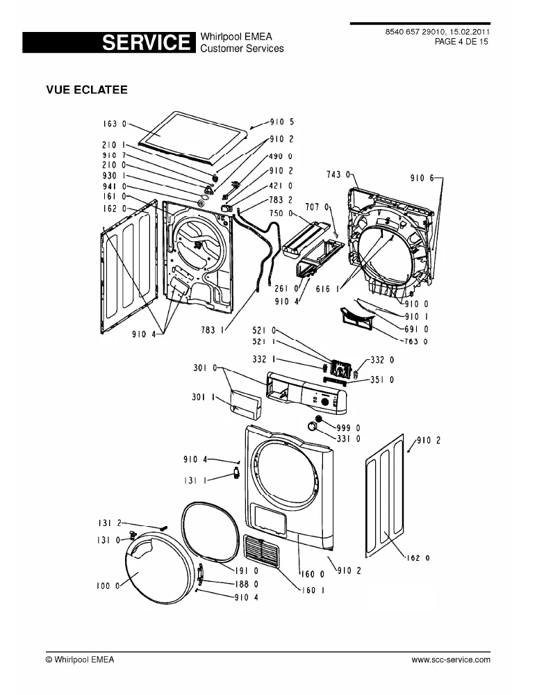 Vue éclatée LADEN AMB3670 854065729010