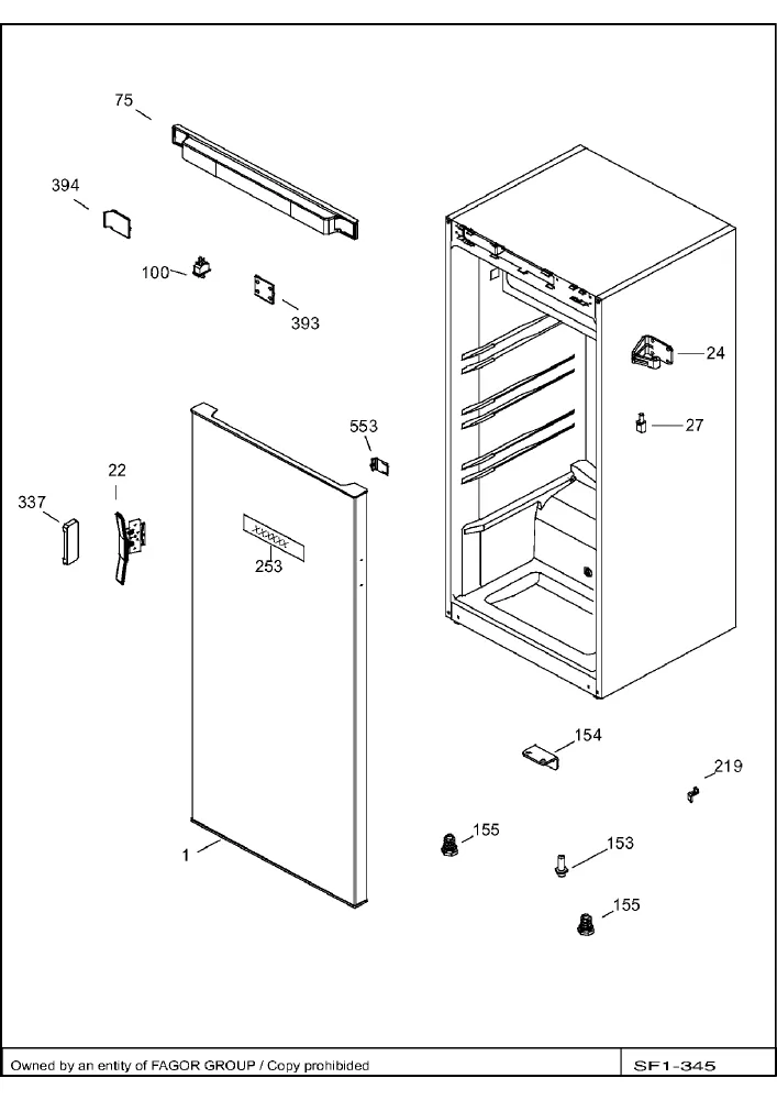 Vue éclatée BRANDT SF35752 SF357521