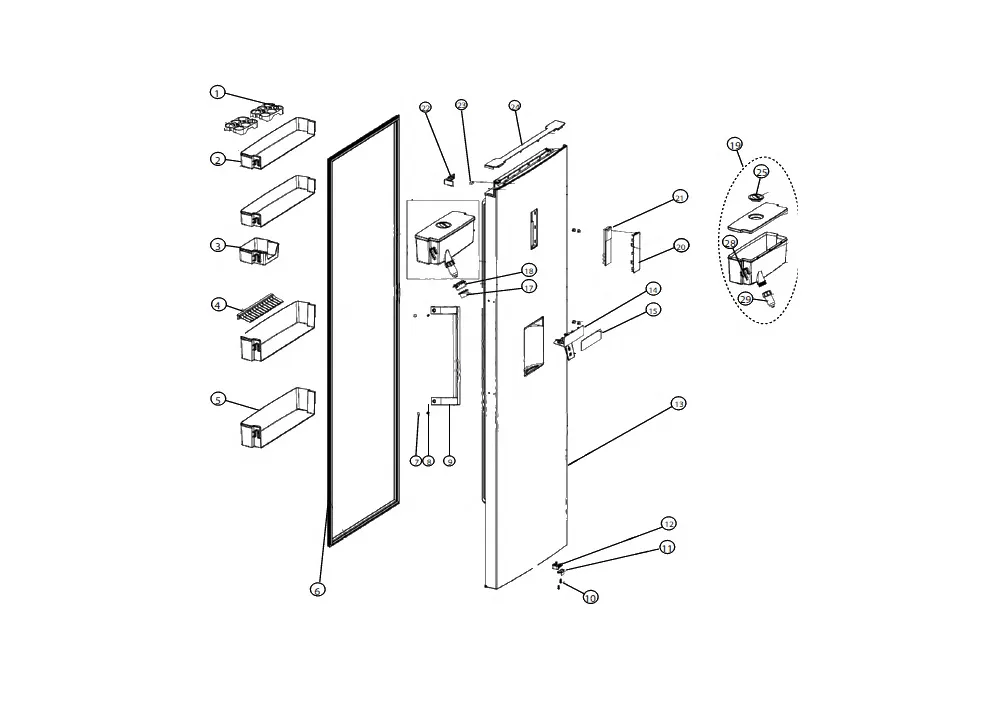 Vue éclatée BRANDT BFL682ZNW-1