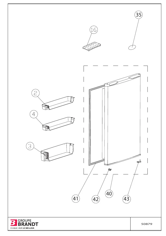 Vue éclatée BRANDT BLT5510SW BLT5510SW01