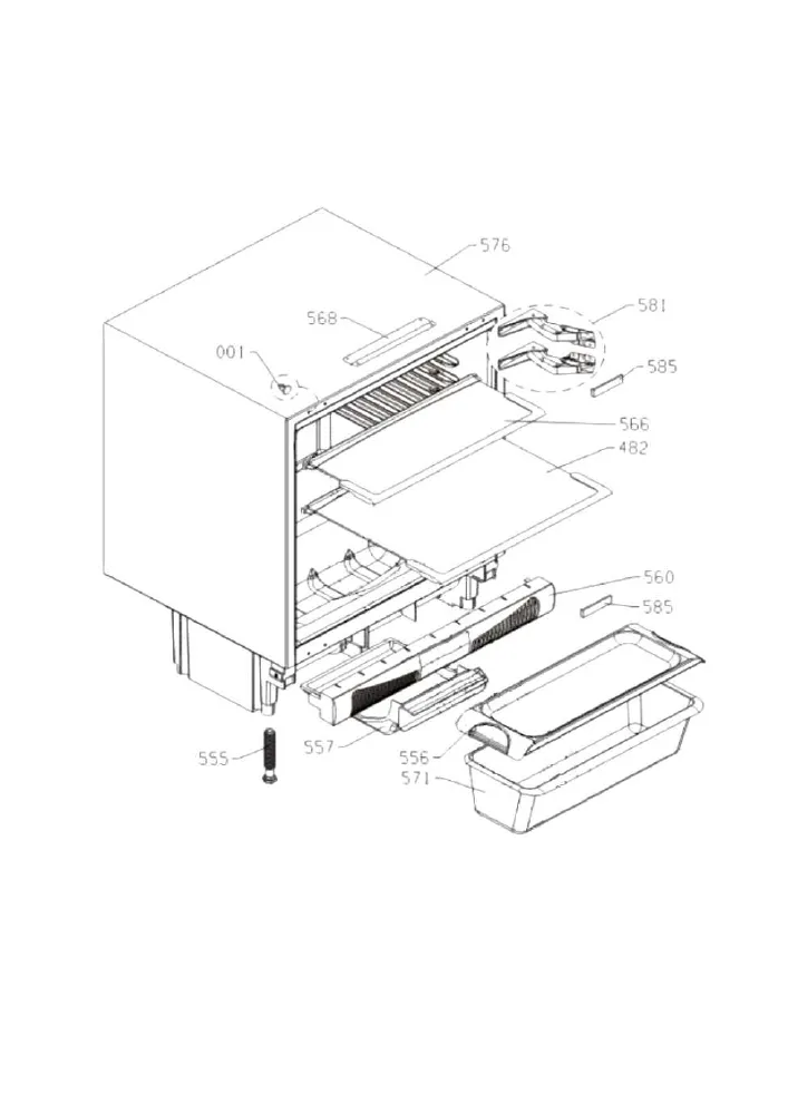 Vue éclatée BRANDT USA1404E USA1404E1