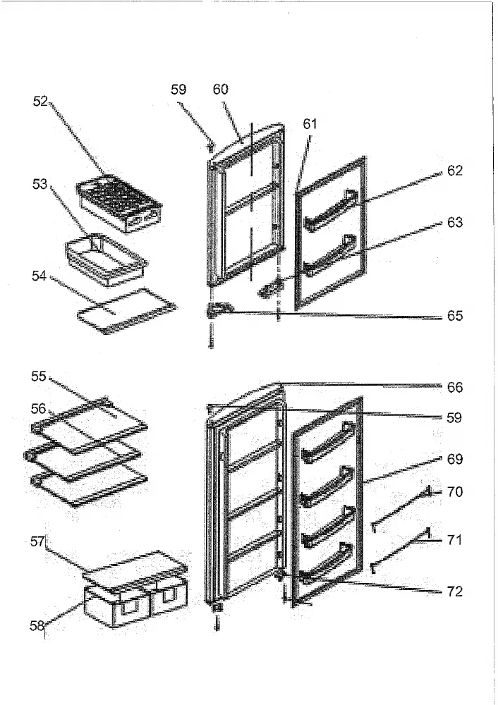 Vue éclatée BRANDT DN32600 DN32600A