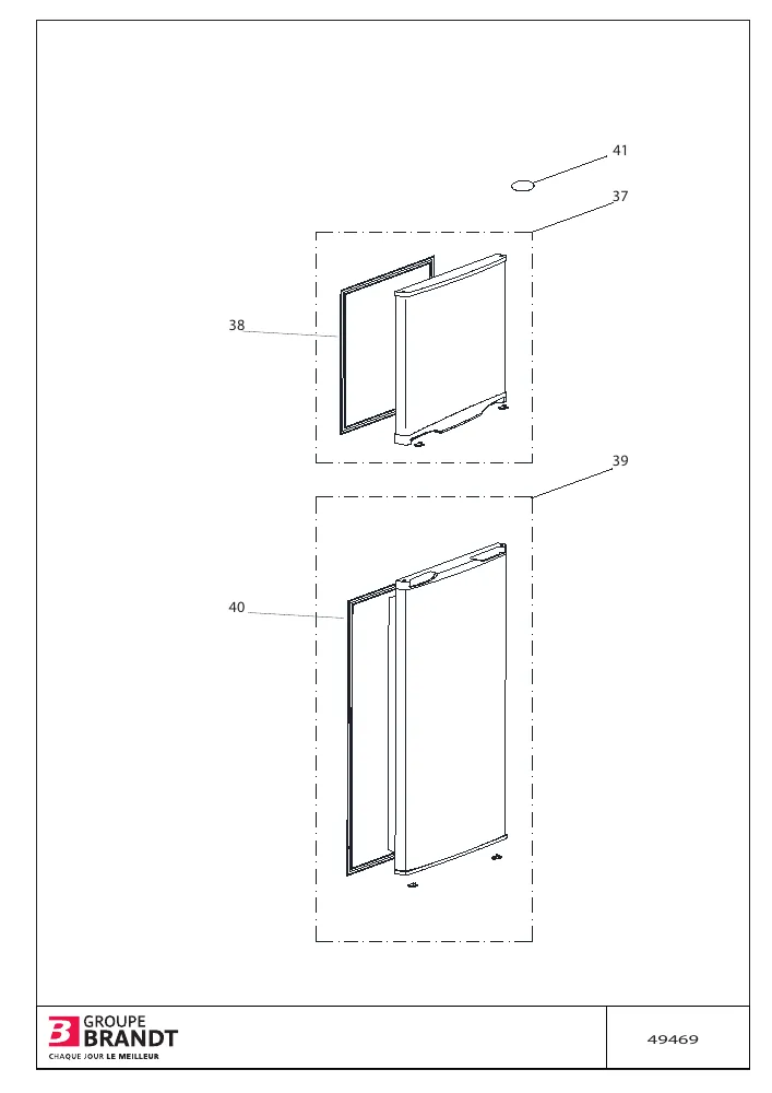 Vue éclatée BRANDT BFD4522SW-01