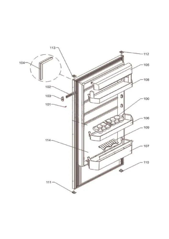 Vue éclatée BRANDT SA2263E SA2263E1