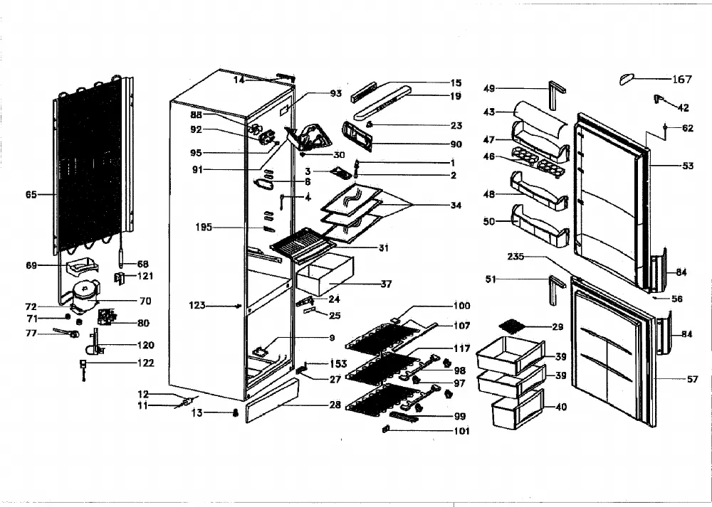 Vue éclatée BRANDT C34710X C34710X1