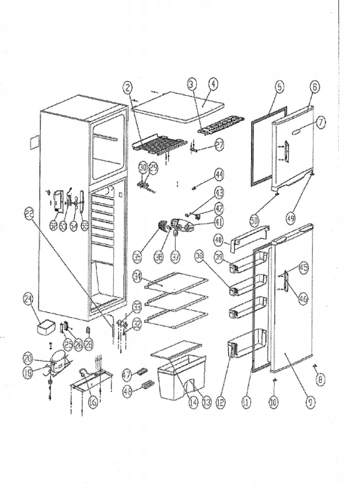 Vue éclatée BRANDT BFD2254BS