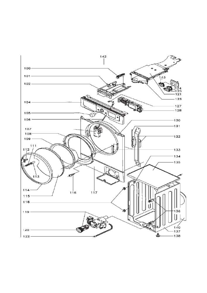 Vue éclatée BRANDT WFK2248FE WFK2248FE1