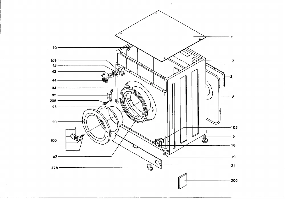 Vue éclatée BRANDT BA140 905474310