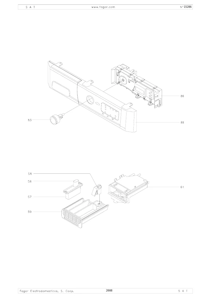 Vue éclatée BRANDT WFA0877E WFA0877E1