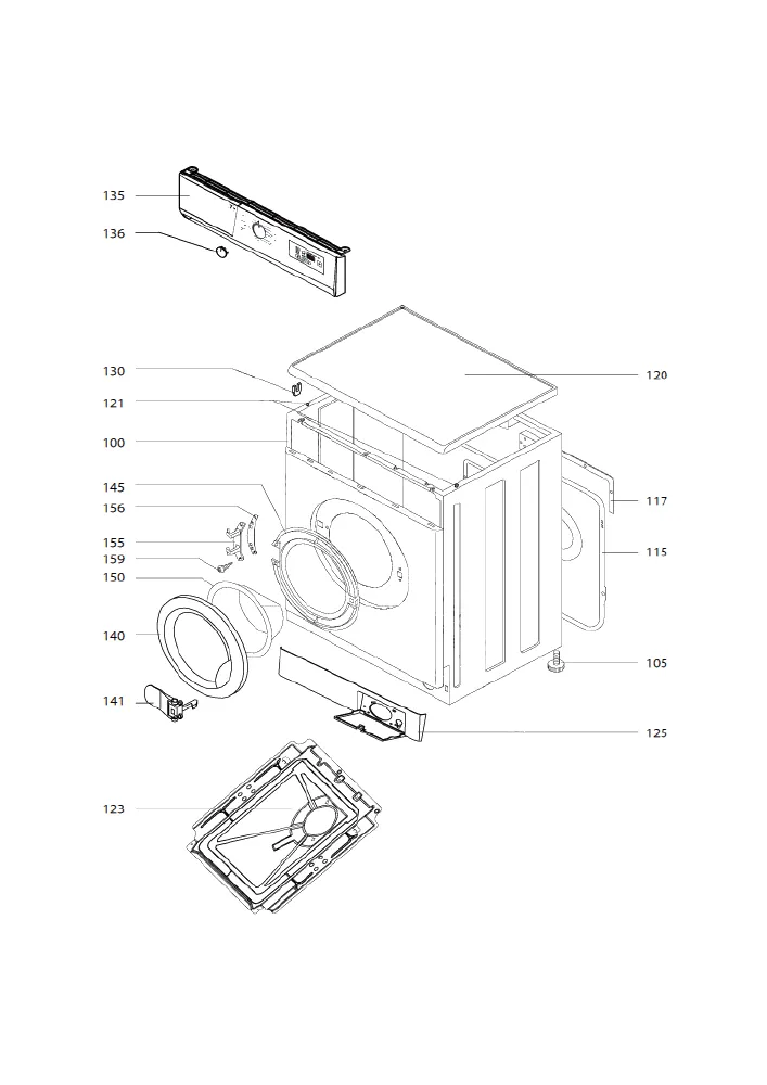 Vue éclatée BRANDT BWF506E 905690086