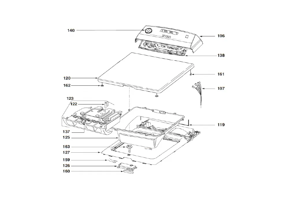 Vue éclatée BRANDT BWT1208 6N1KBTEXA