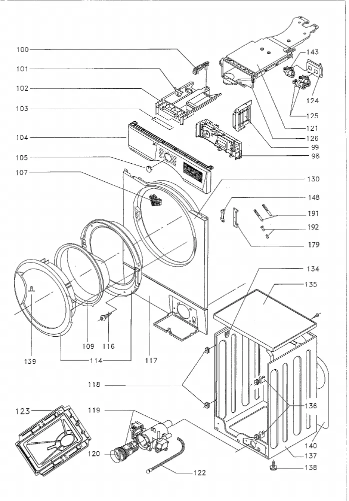 Vue éclatée BRANDT BWF184T 905690033