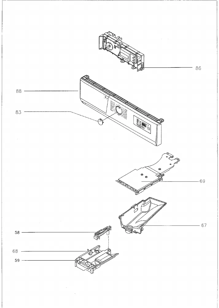 Vue éclatée BRANDT BWF174T 905690039