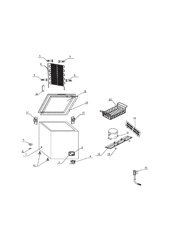 Vue éclatée BRANDT CM1000 CM1000A