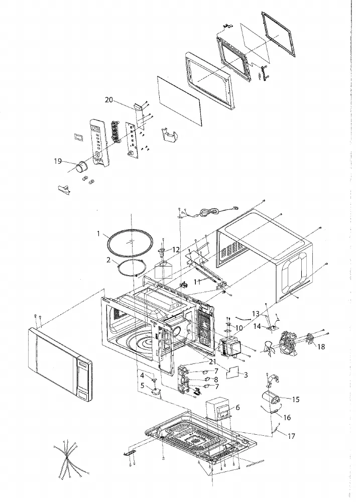 Vue éclatée BRANDT GE2030B 929690009