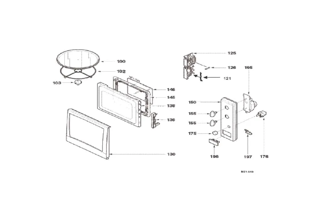 Vue éclatée BRANDT MM1020W MM1020W1