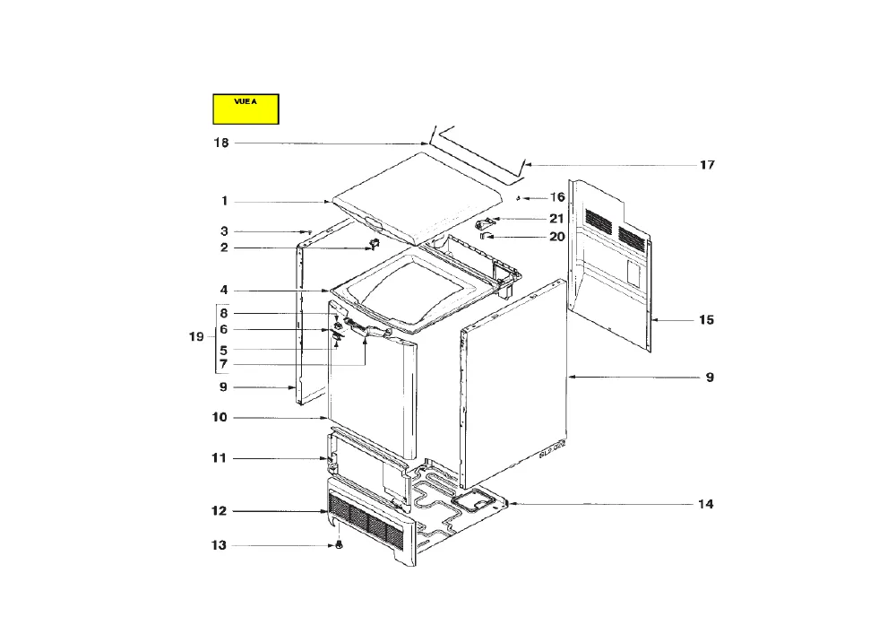 Vue éclatée BRANDT ETE731F 235ABRFFB