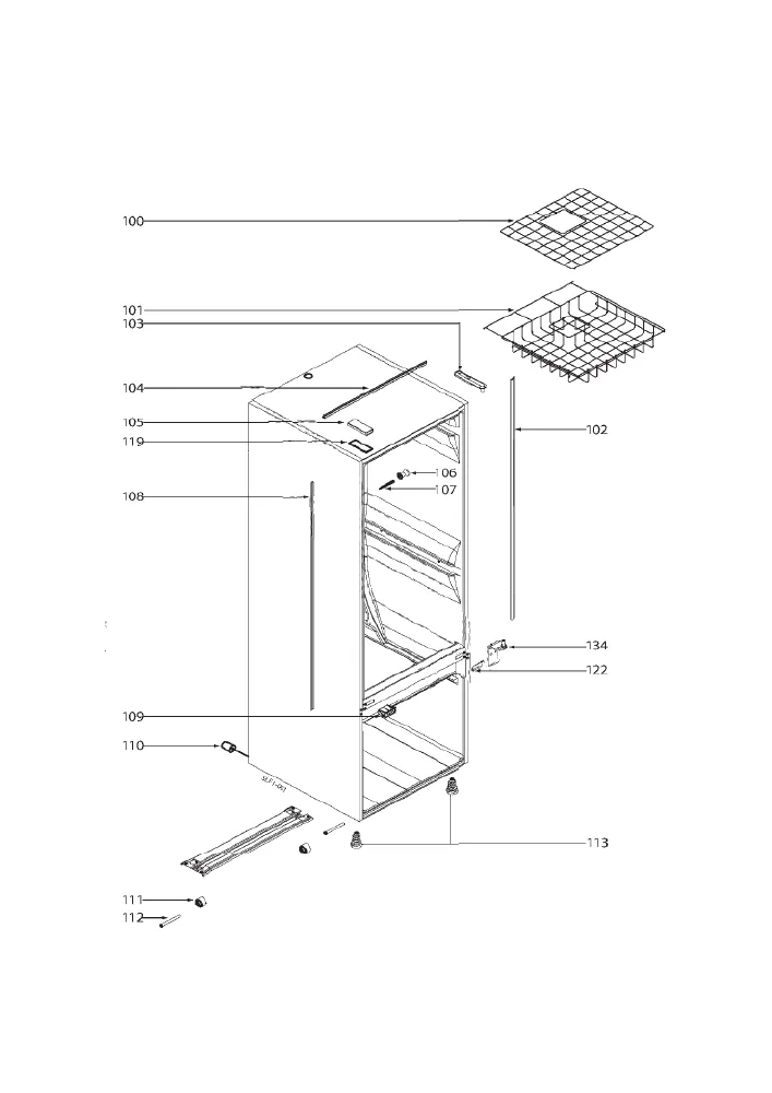 Vue éclatée BRANDT DRIRON1W DRIRON1W1
