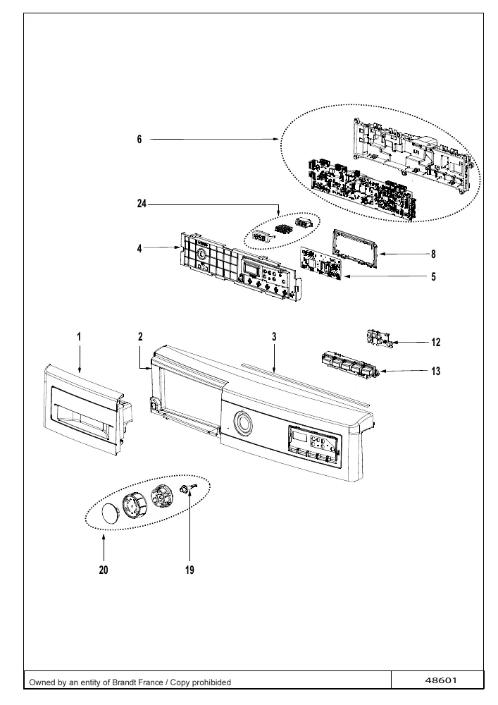 Vue éclatée BRANDT BDM9HW-02