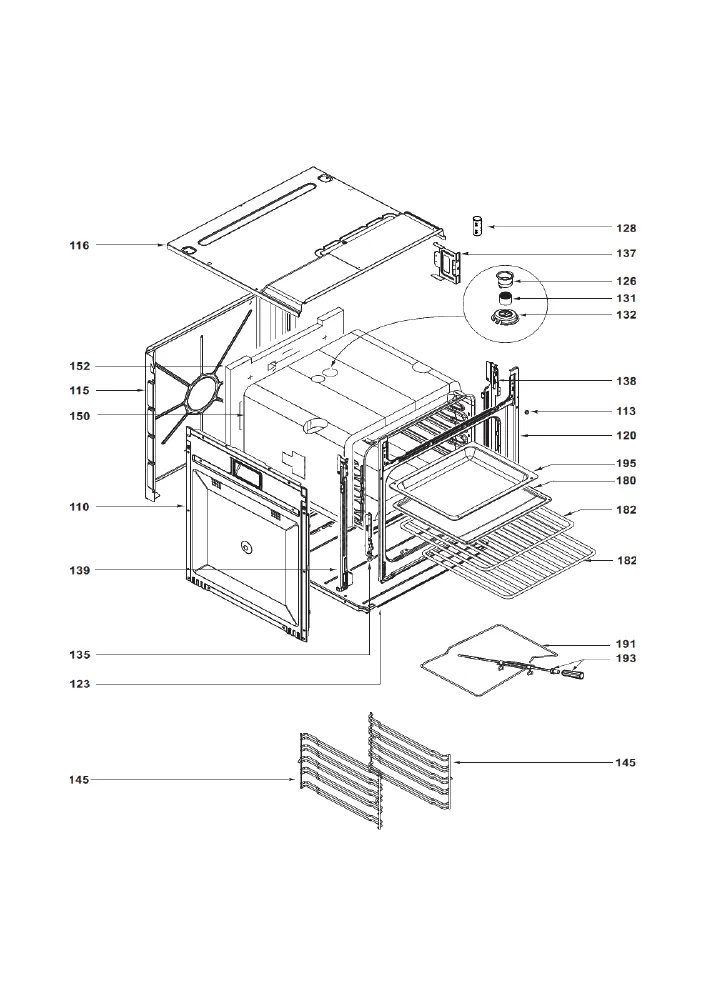 Vue éclatée BRANDT FP1567XCN FP1567XCN1
