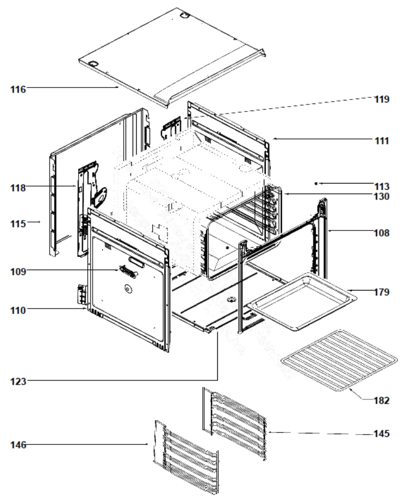 Vue éclatée BRANDT BXP6355B BXP6355B3