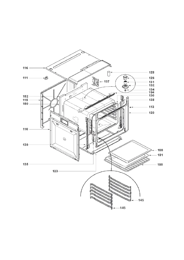 Vue éclatée BRANDT IB130RF IB130RF1