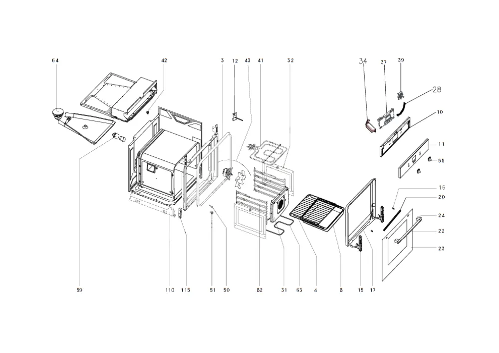 Vue éclatée BRANDT FC1240X FC1240X1