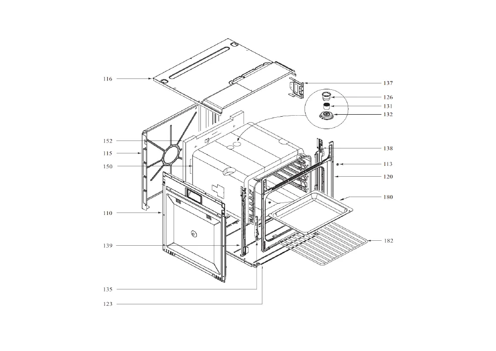 Vue éclatée BRANDT BXP4320X BXP4320X1