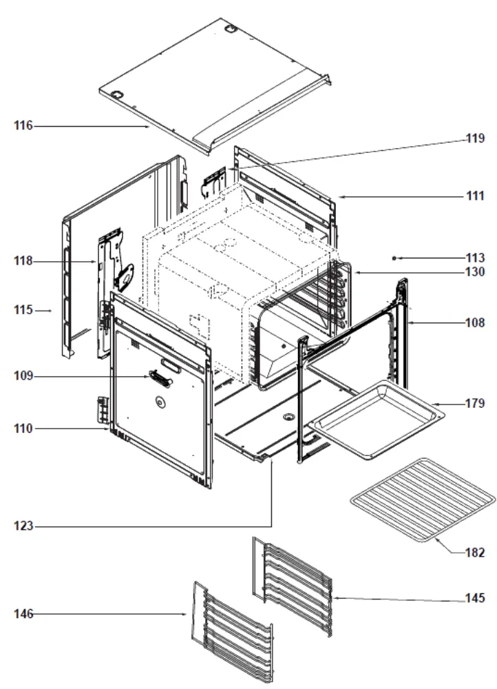 Vue éclatée BRANDT BXP4322X BXP4322X1