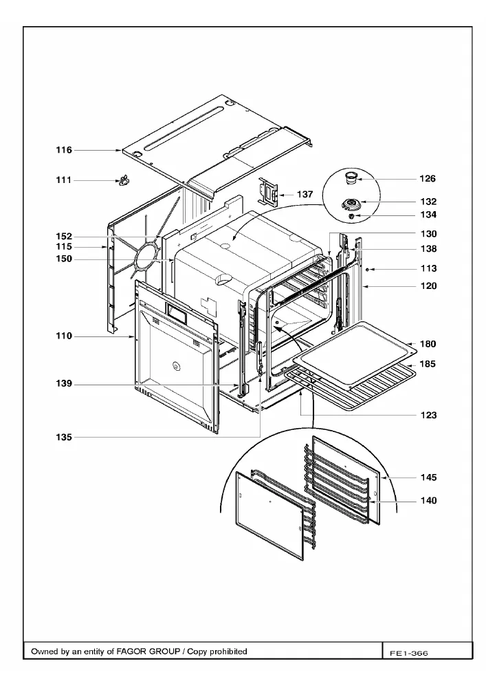 Vue éclatée BRANDT FC1040X FC1040X1