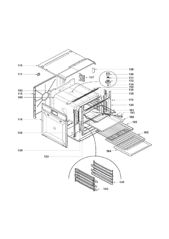Vue éclatée BRANDT FP624BN1 FP624BN14