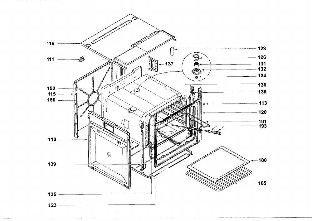 Vue éclatée BRANDT FP651BF1 FP651BF12