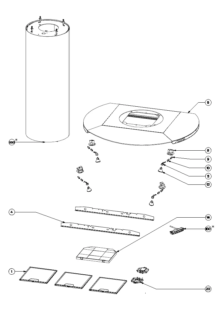 Vue éclatée ROBLIN FIDJI XLS 900 5008105