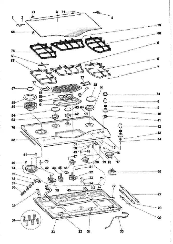Vue éclatée HOTPOINT-ARISTON PH941MSTB 15638