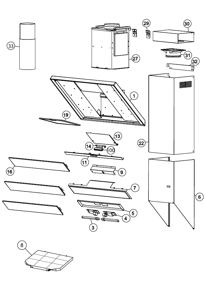Vue éclatée ROBLIN VIZIO M750EE 6042000