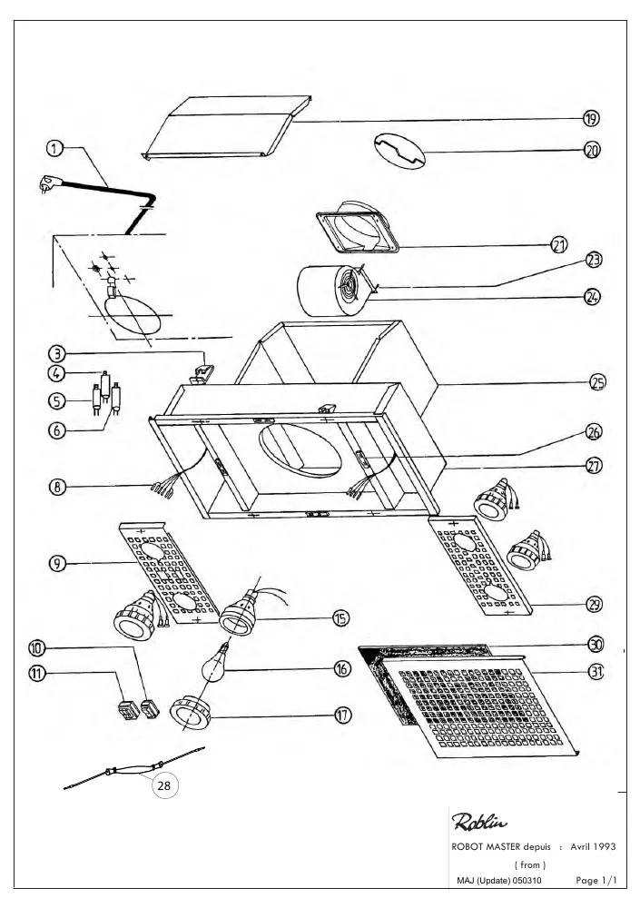 Vue éclatée ROBLIN ROBOT MASTER92
