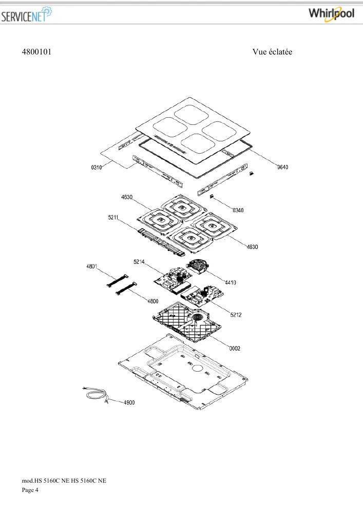 Vue éclatée HOTPOINT-ARISTON HS5160CNE 157457