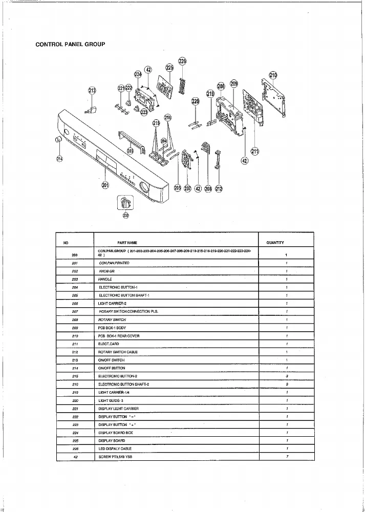 Vue éclatée Technical TLV470A