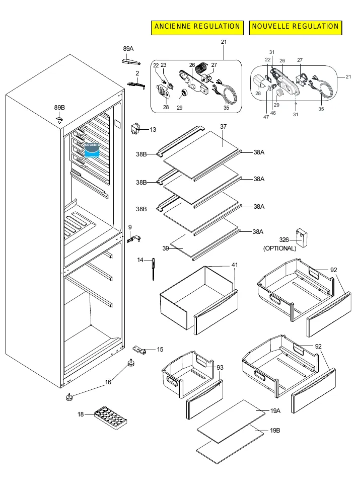 Vue éclatée Technical TCB268A+ 726719