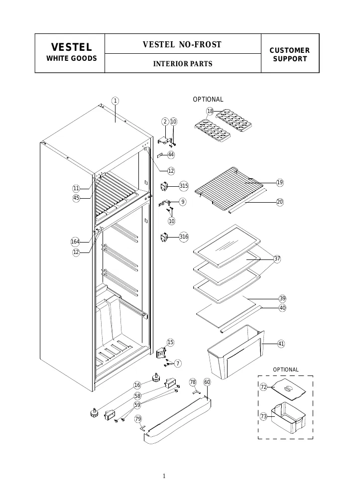 Vue éclatée Technical TNF370AV