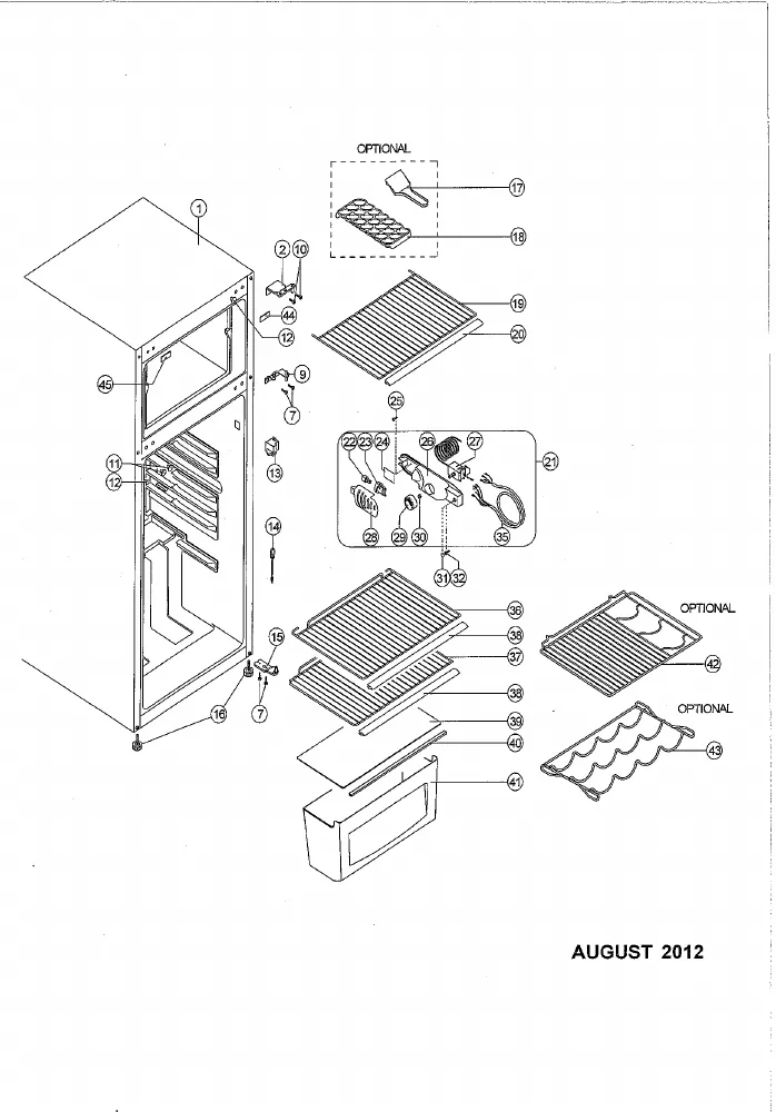 Vue éclatée Technical TWDP230A+