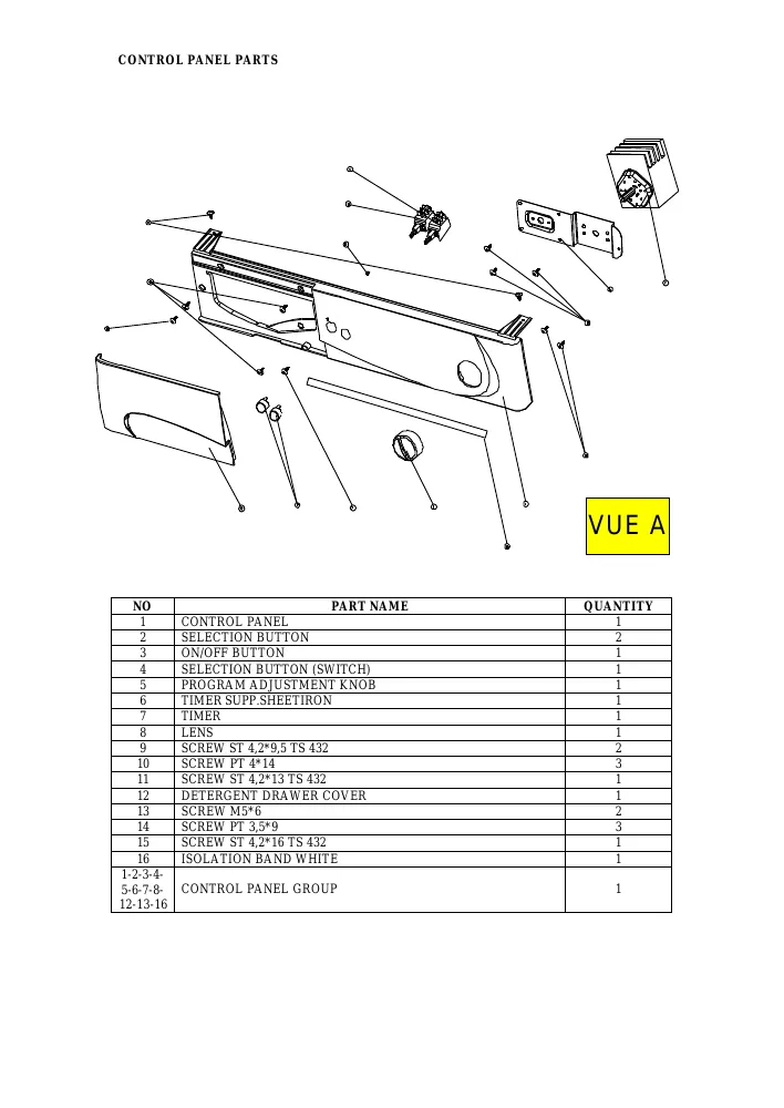 Vue éclatée Technical TC400TRS