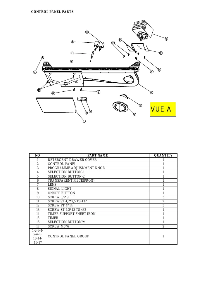 Vue éclatée Technical WTL542CM1