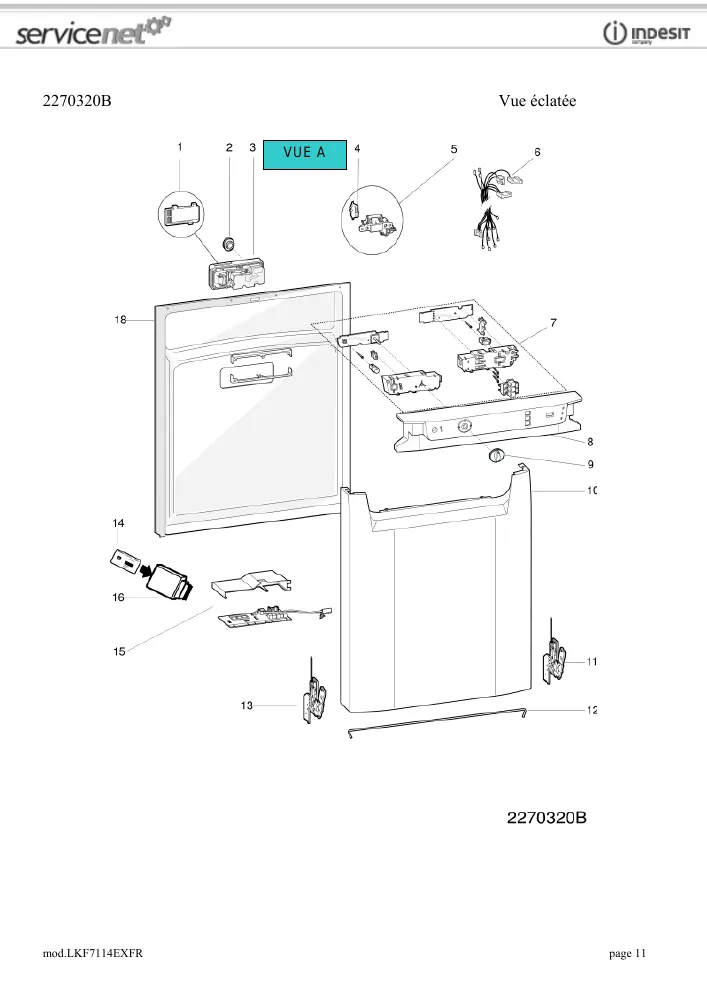 Vue éclatée HOTPOINT-ARISTON LKF7114EXFR 74975
